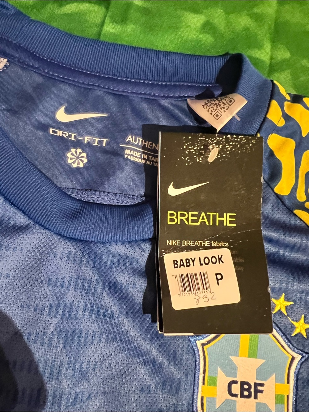 Nike Kids Brazil Blue & Yellow Soccer Jersey - Picture 3 of 8